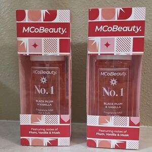 NEW MCoBeauty No.1 Black Plum & Vanilla Fragrance Mist - 2 Pack